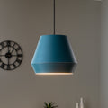 LED pendellampe Mynoria blå aluminium Ø35 cm forfra