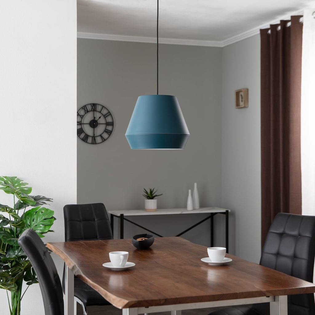 LED pendellampe Mynoria blå aluminium Ø35 cm detalj