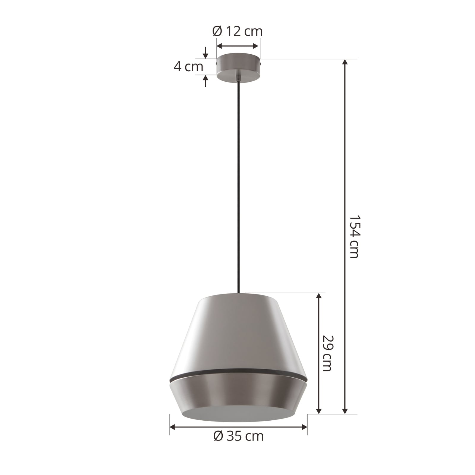 LED pendellampe Mynoria montert i stue