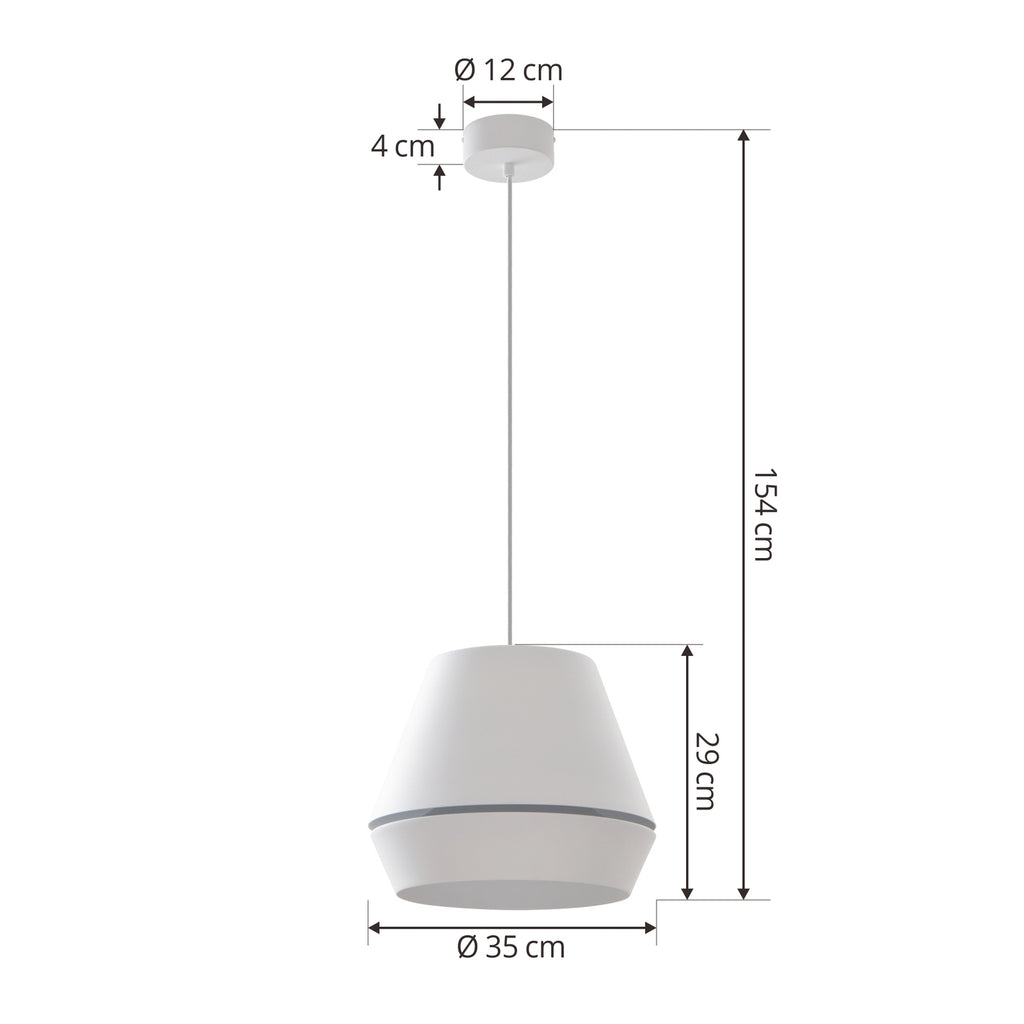 LED pendellampe Mynoria hvit aluminium montert i rom