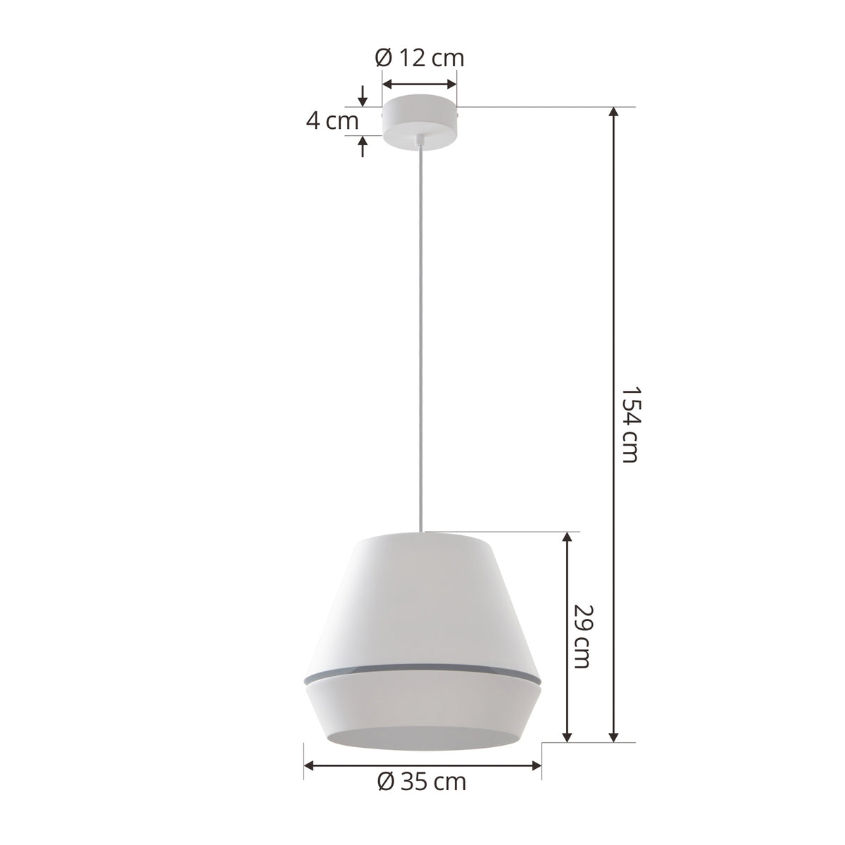 LED pendellampe Mynoria hvit aluminium montert i rom