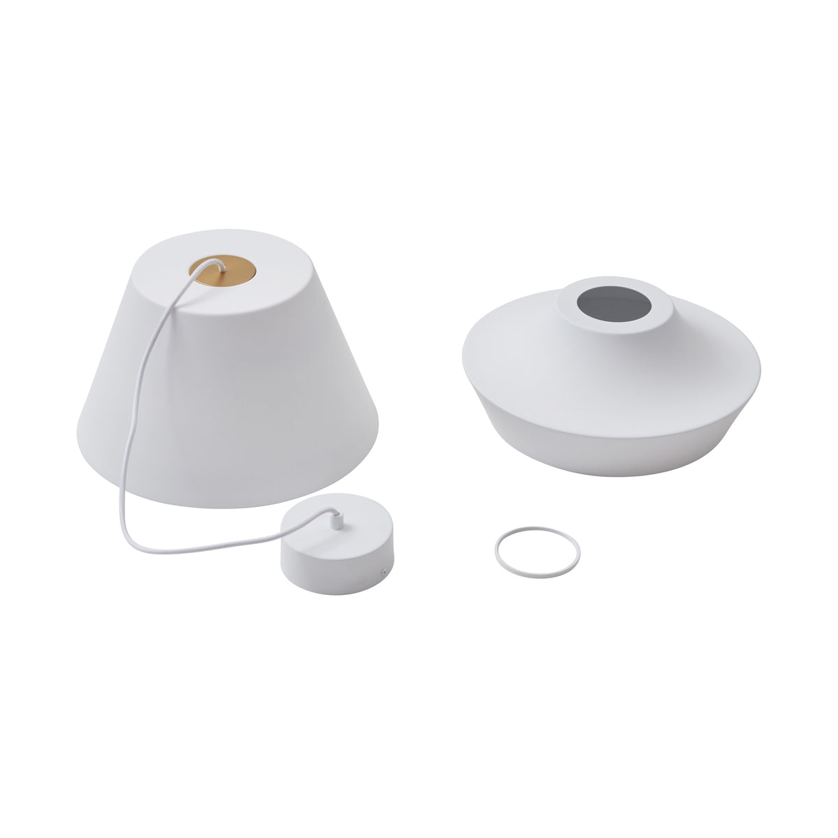 LED pendellampe Mynoria hvit aluminium med varmt lys