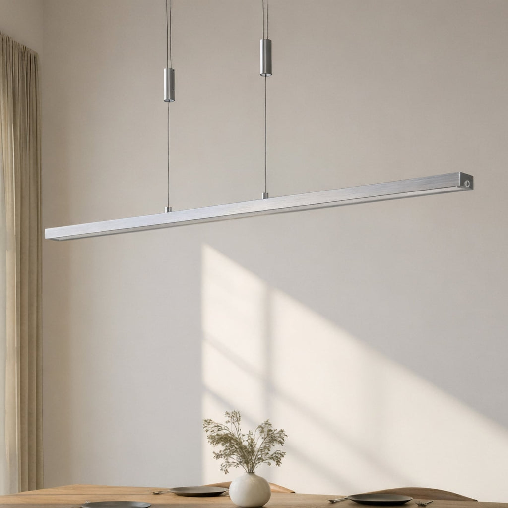 LED pendellampe Myron aluminium 120 cm dimbar CCT forfra
