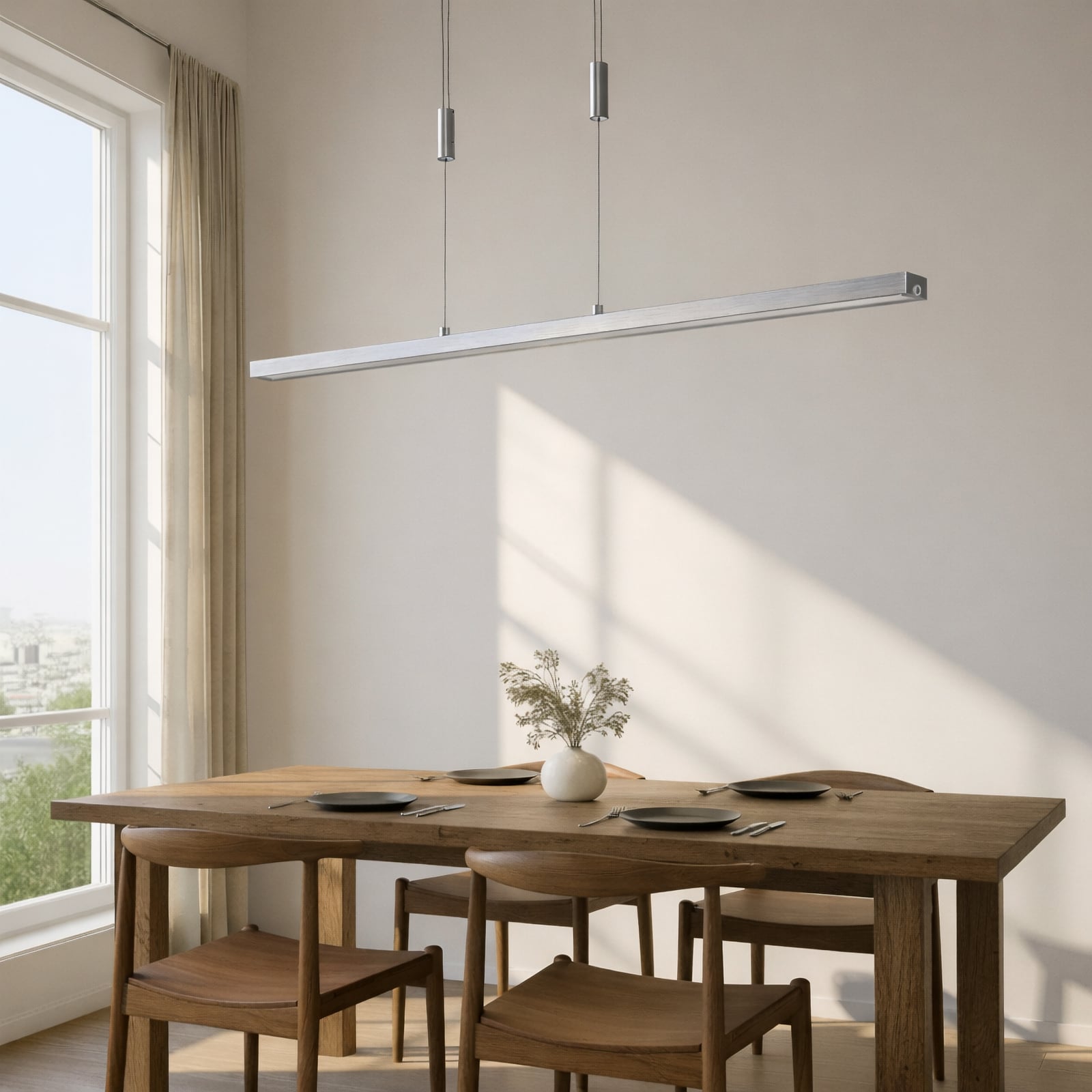 LED pendellampe Myron aluminium 120 cm dimbar CCT bakside