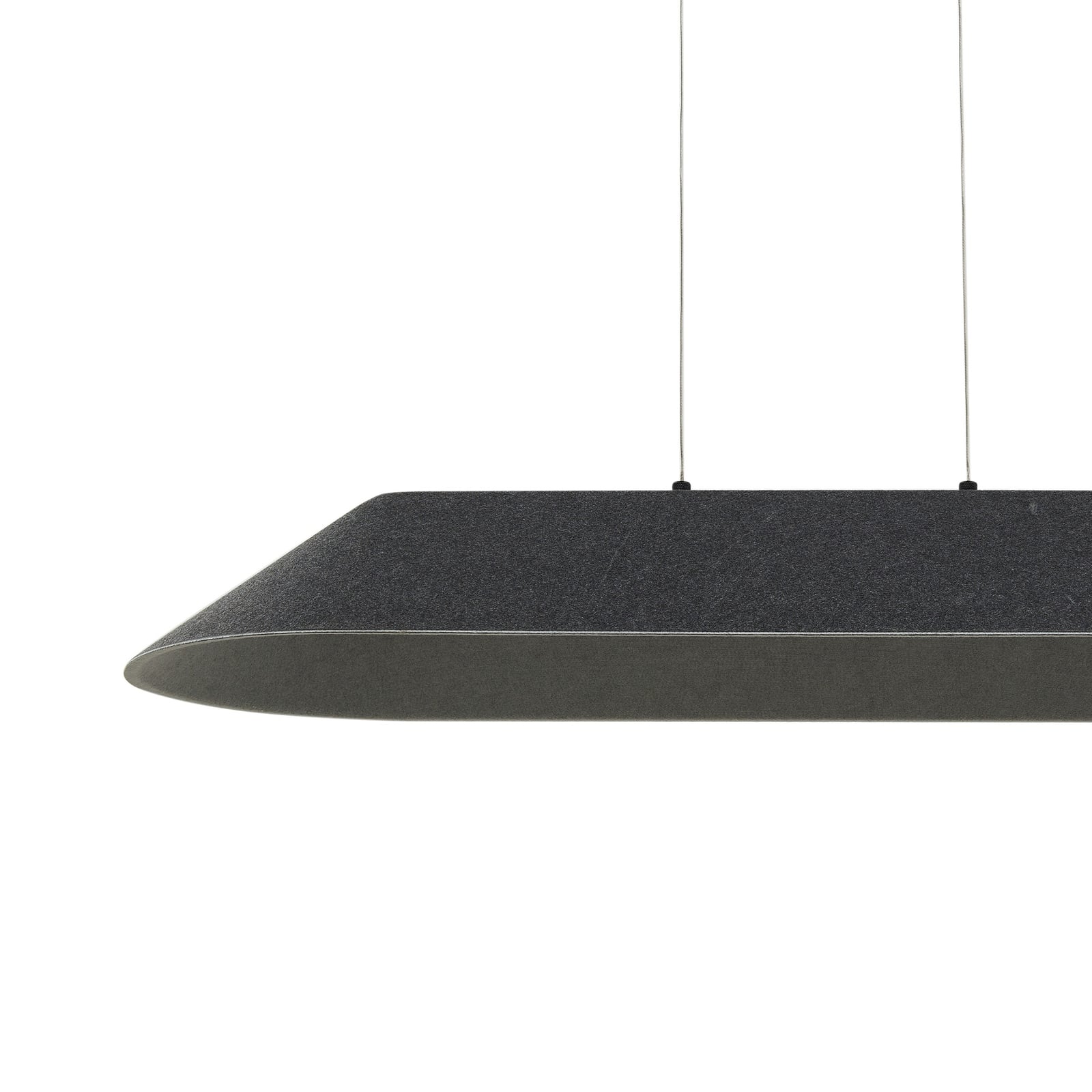 LED pendellampe Naelle svart/grå filt 109 cm dimbar - Lucande