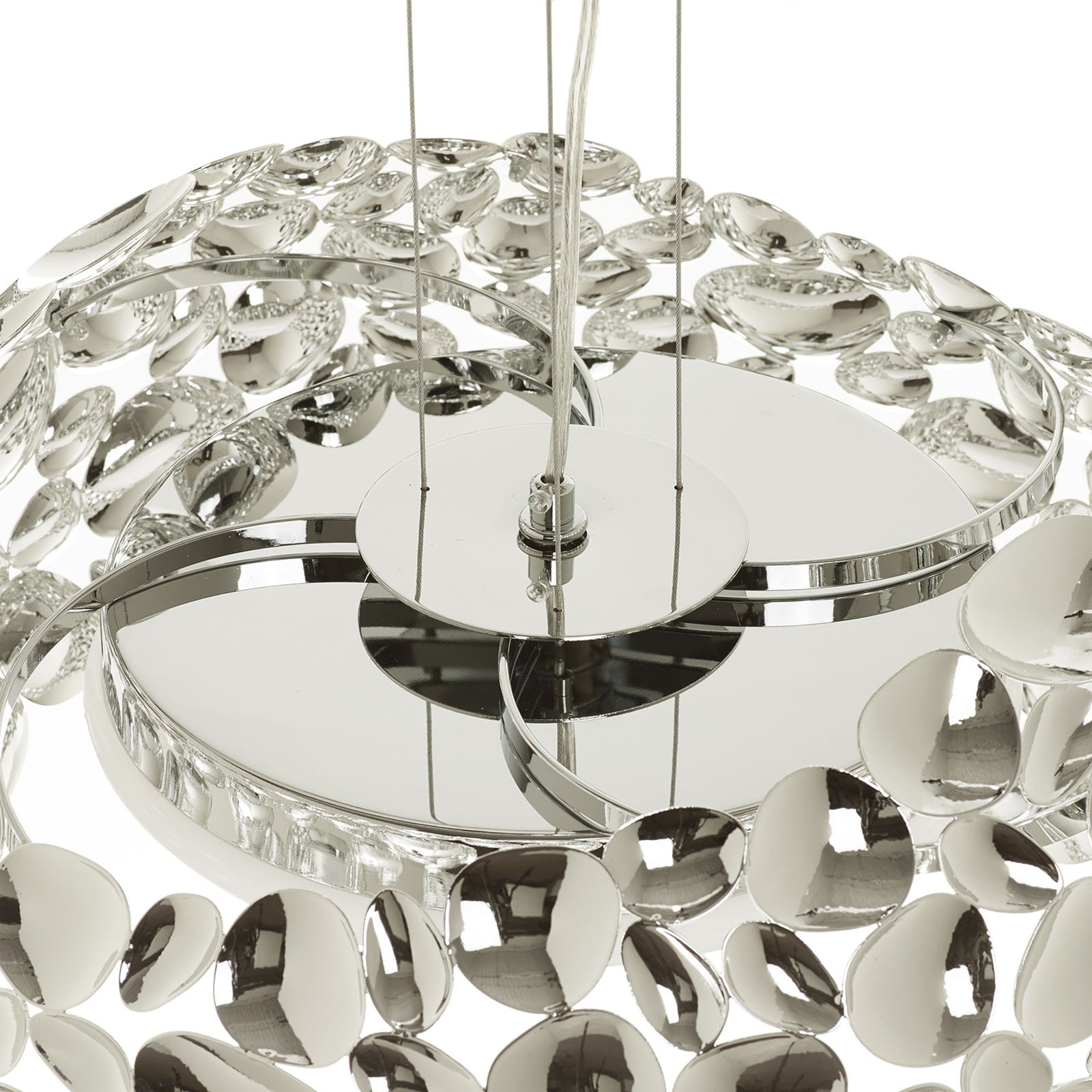 LED pendellampe Narisa krom metall/akryl Ø46 cm justerbar høyde