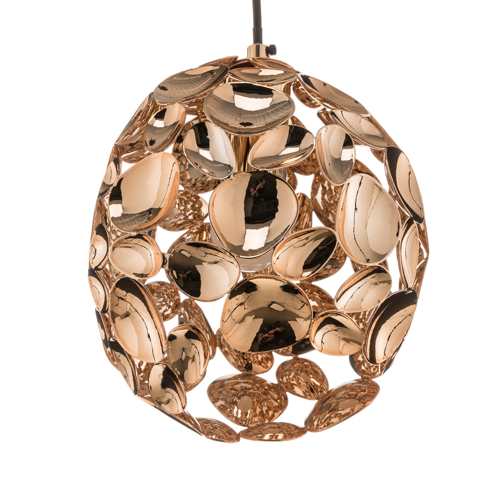 LED pendellampe Narisa kuleform roségull/brun nærbilde metall