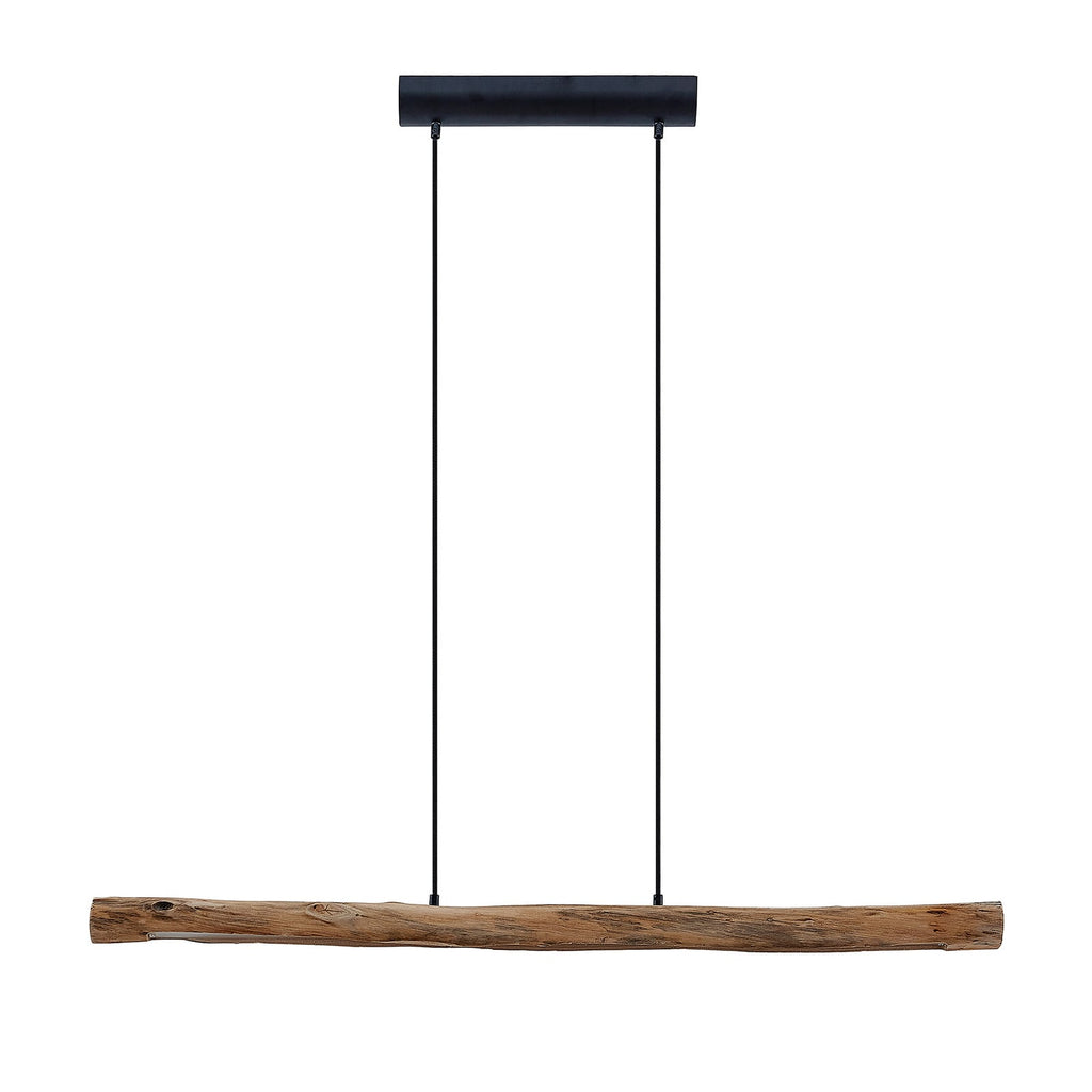 LED pendellampe Nekala svart eukalyptustre detalj av eukalyptustre