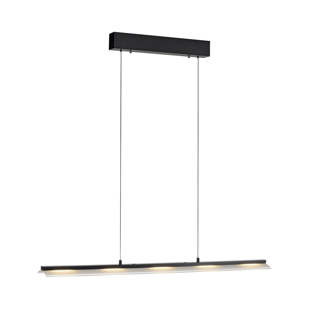 LED pendellampe Nele svart jern/glass detalj av glassdeksel