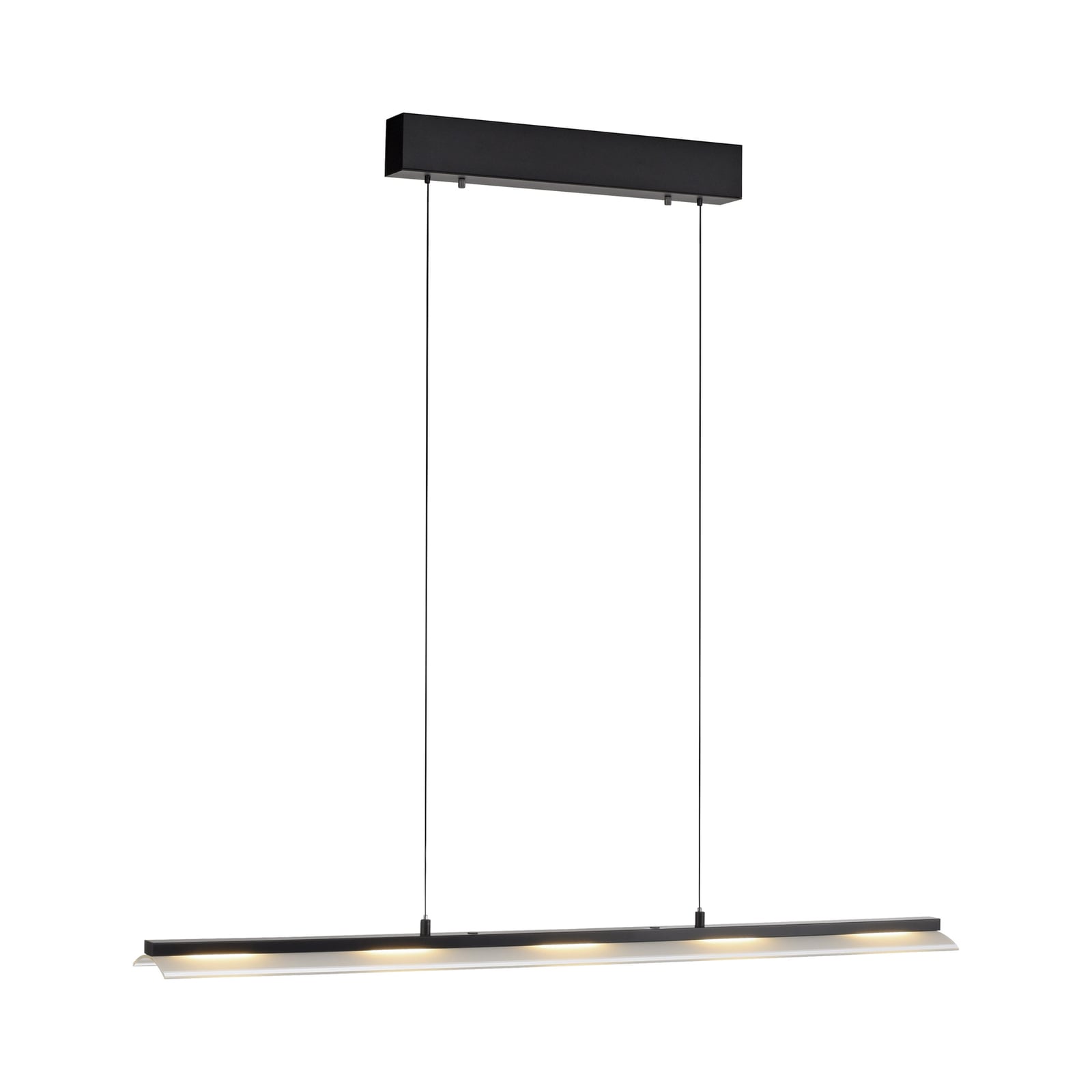 LED pendellampe Nele svart jern/glass detalj av glassdeksel