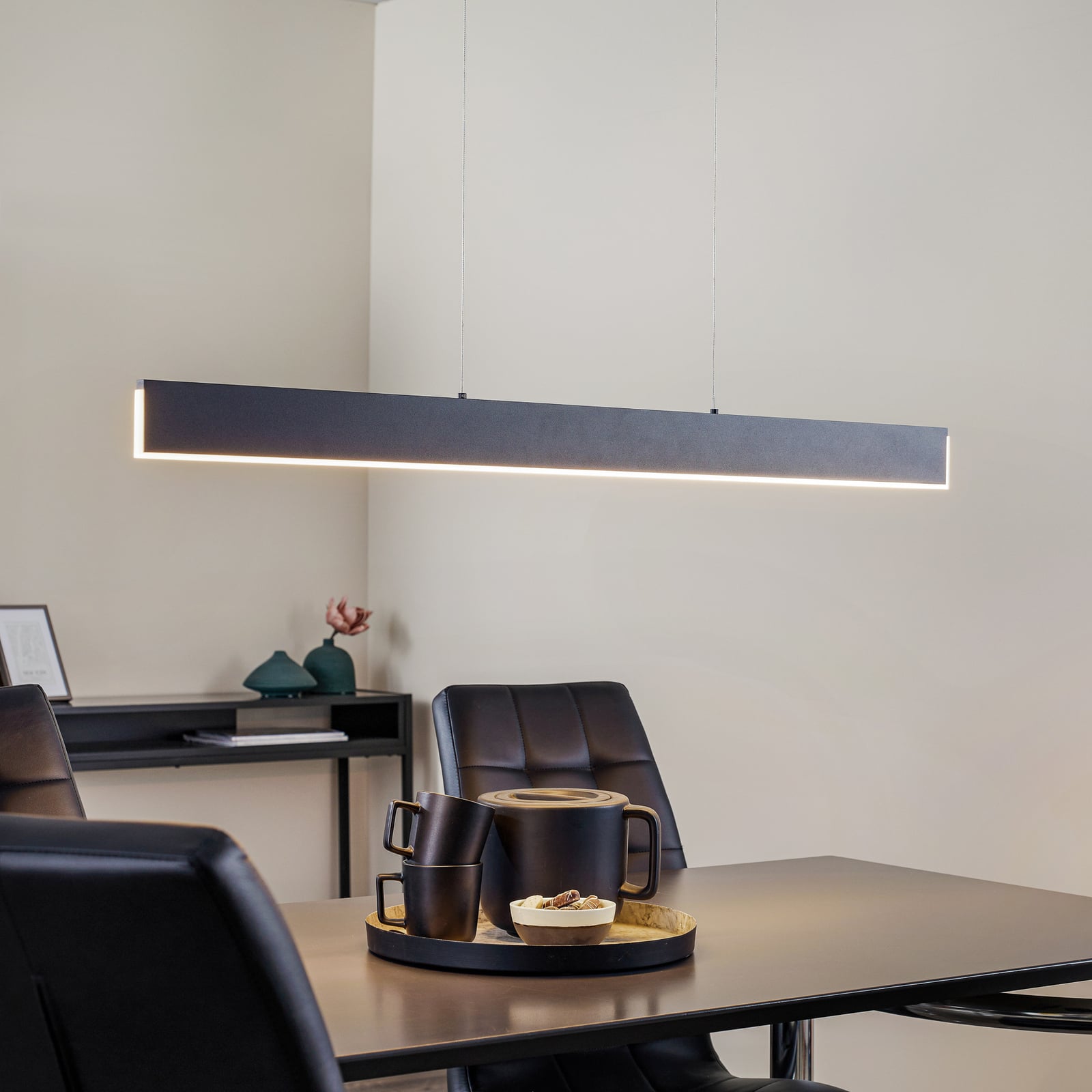 LED pendellampe Nex svart matt 111 cm front