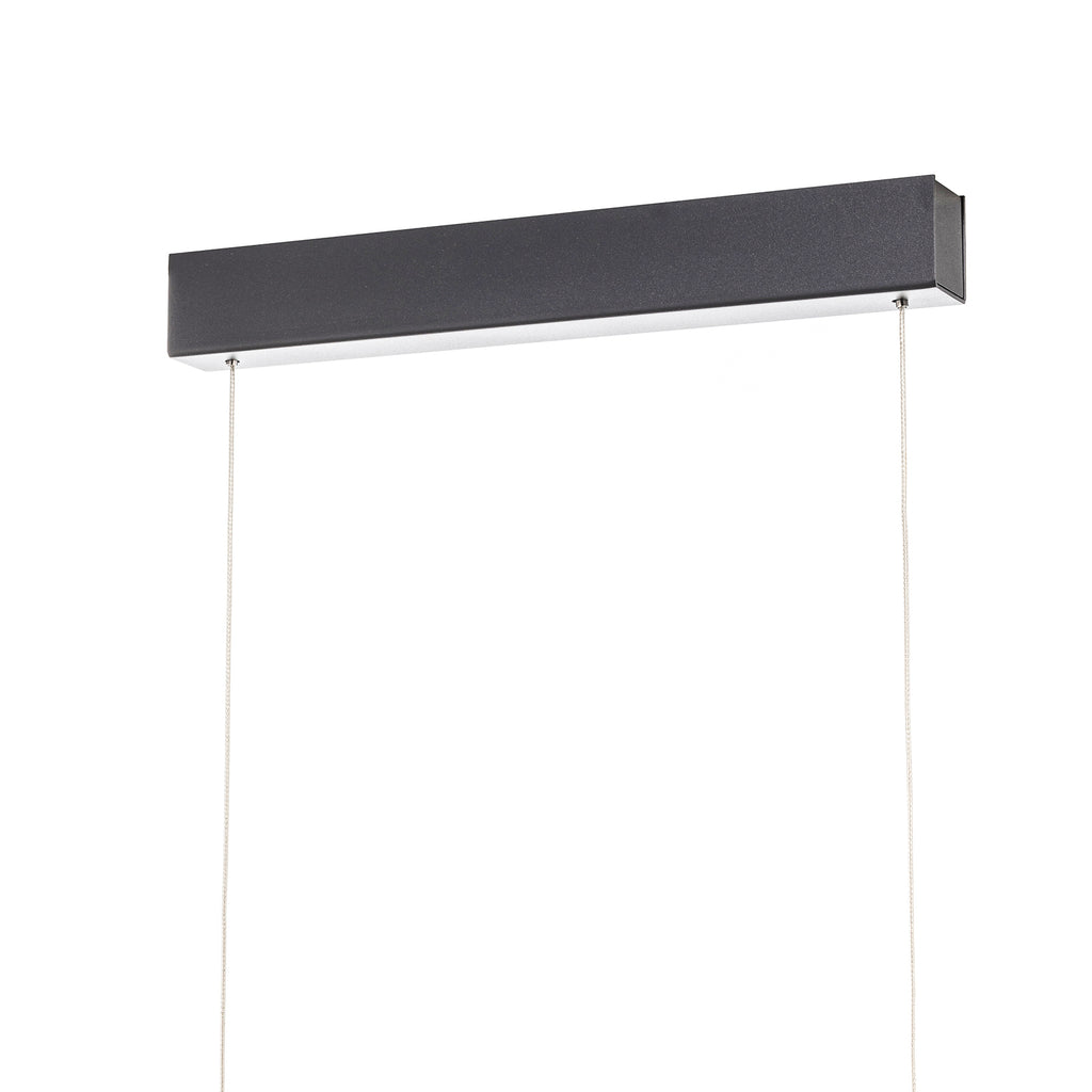 LED pendellampe Nex svart matt 111 cm opphengsdetalj