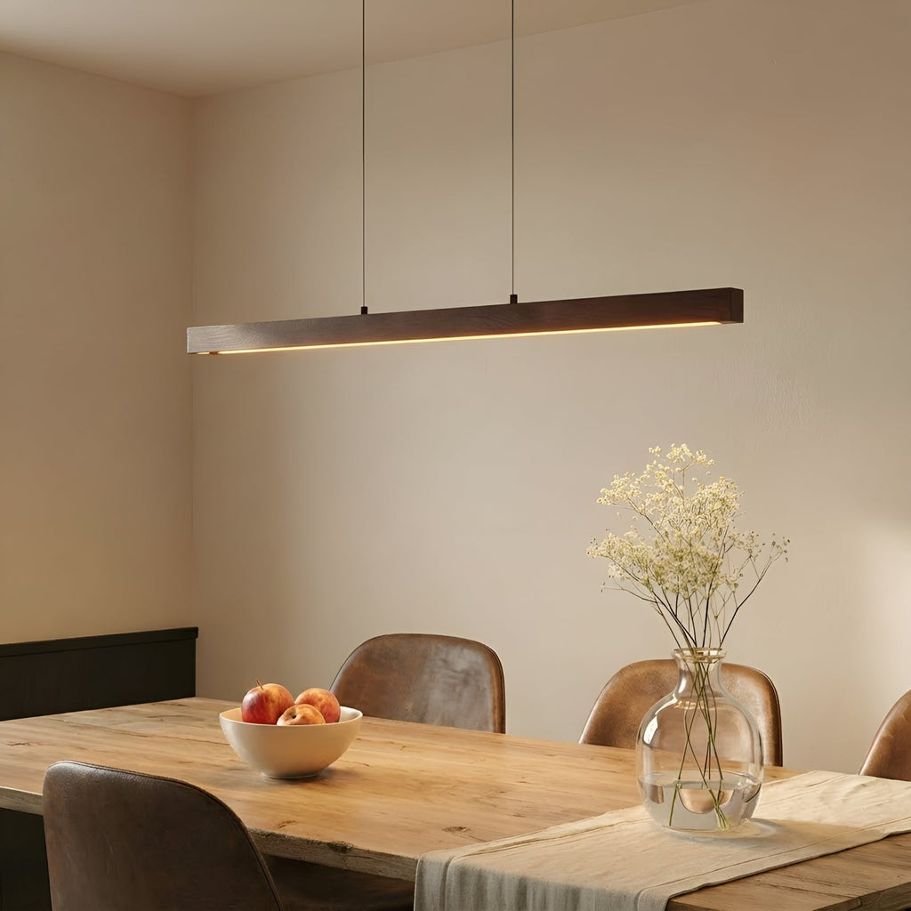 LED pendellampe Nihalo valnøtt dimbar CCT 122 cm bakside