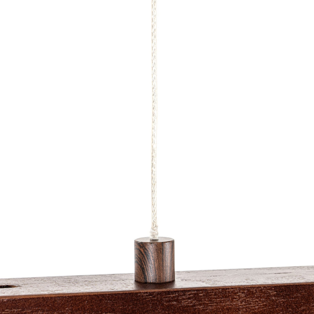 LED pendellampe Nihalo valnøtt dimbar CCT 122 cm lys i bruk