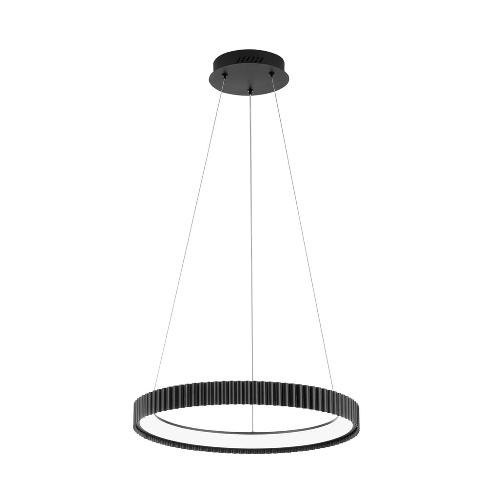 LED pendellampe Niike svart metall Ø50 cm 40W CCT forfra