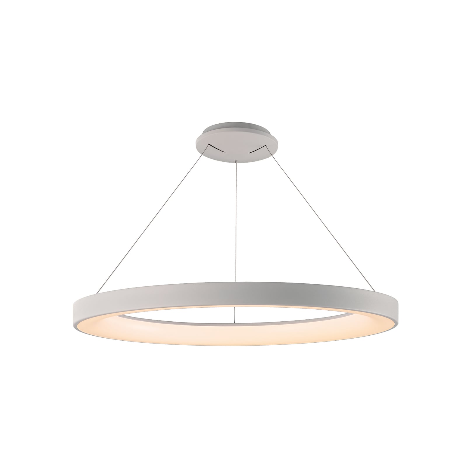LED pendellampe Niseko II CCT dimbar Ø65 cm fjernkontroll forfra