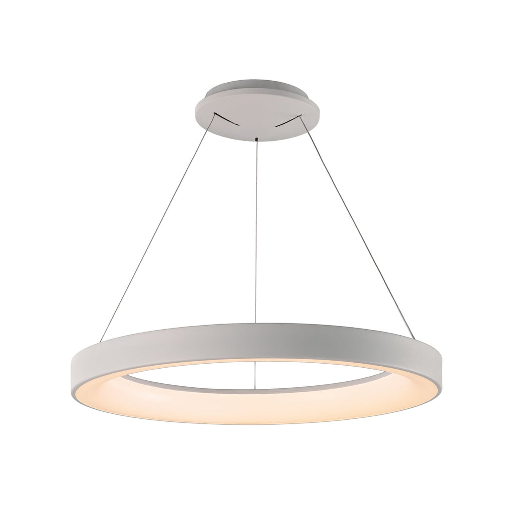 LED pendellampe Niseko II hvit Ø50 cm CCT med fjernkontroll detalj av skjerm