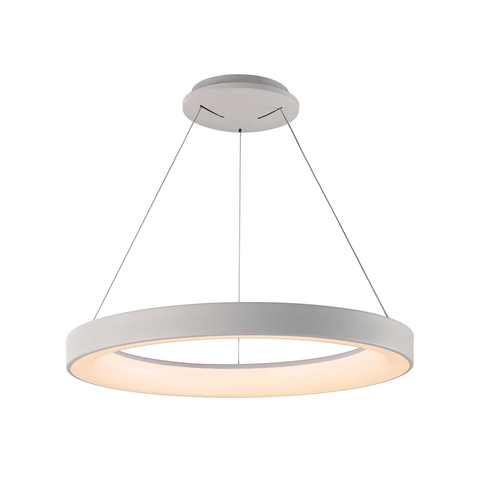 LED pendellampe Niseko II hvit Ø50 cm CCT med fjernkontroll detalj av skjerm