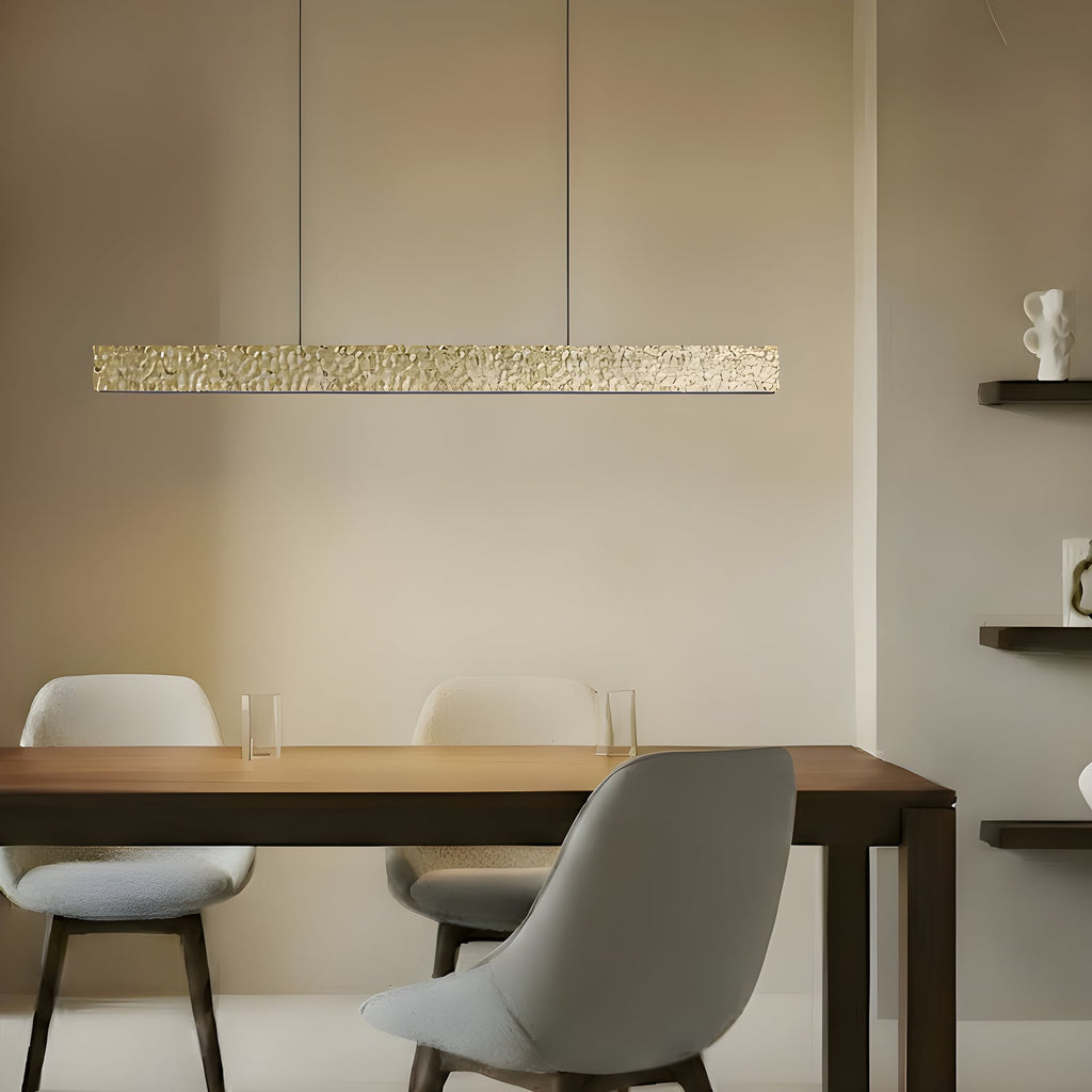 LED pendellampe Nivara bølget gull/svart bakside
