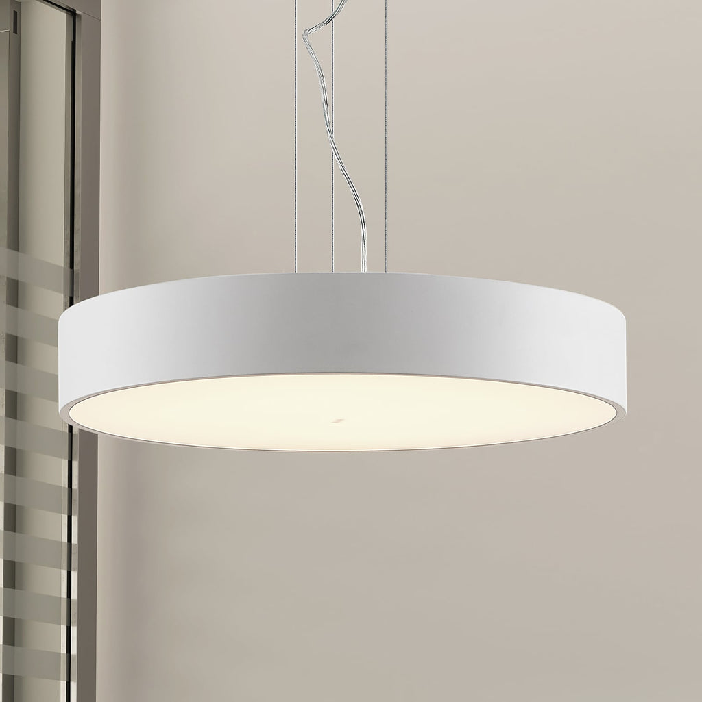 LED pendellampe Noabelle dimbar hvit metall Ø60 cm forfra