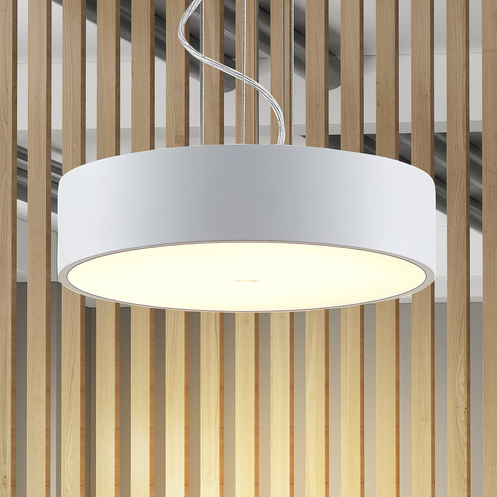 LED pendellampe Noabelle dimbar hvit metall forfra