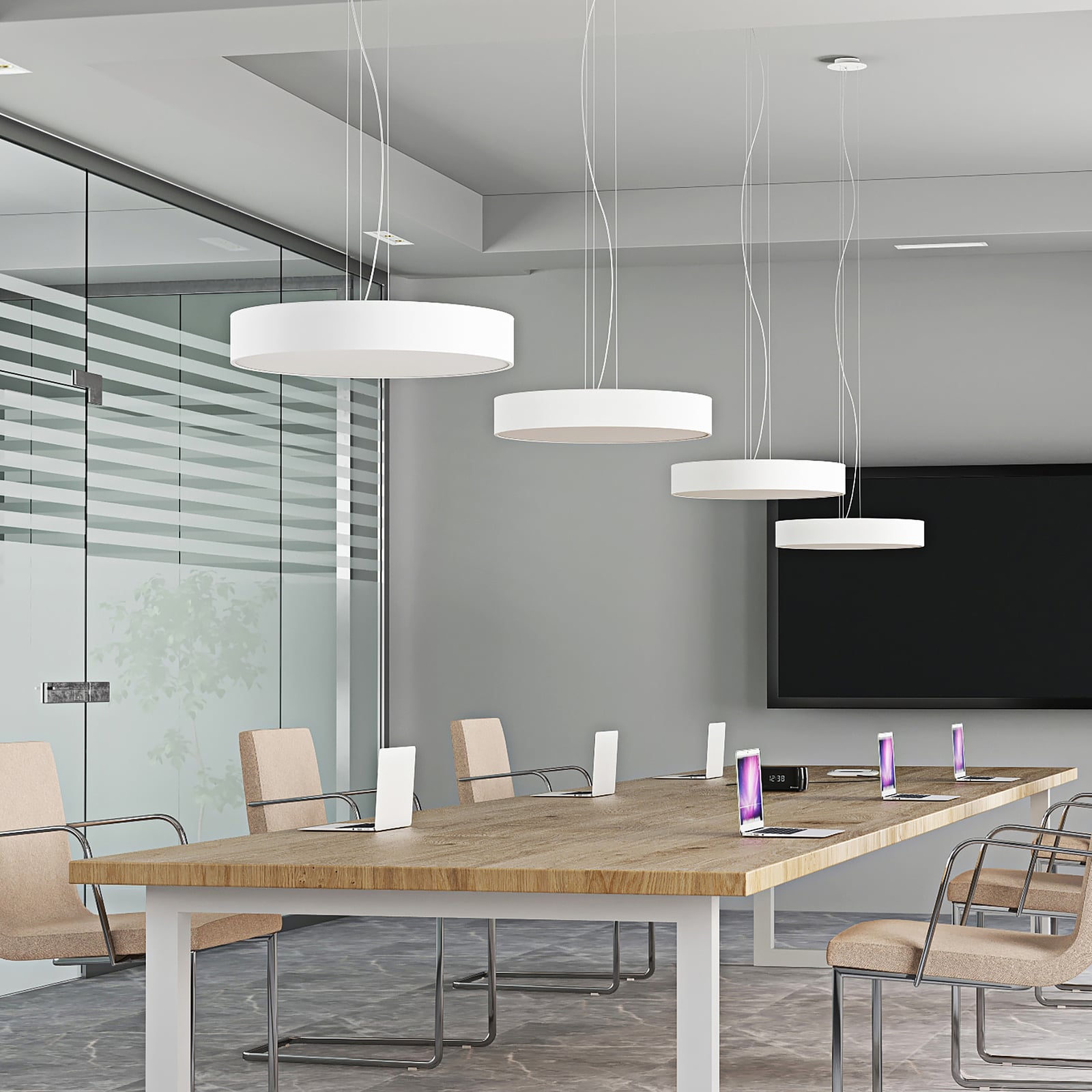 LED pendellampe Noabelle montert i moderne rom