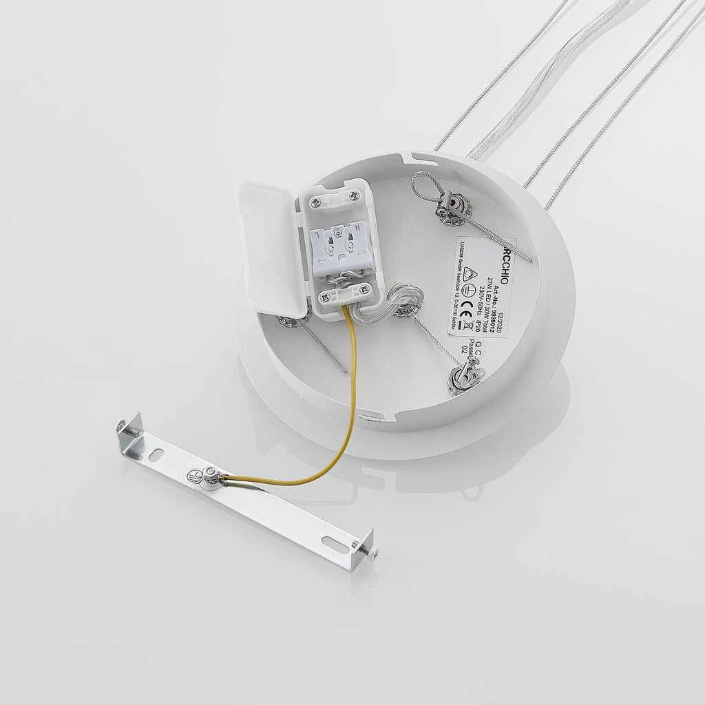 LED pendellampe Noabelle dimbar hvit metall lysdetalj