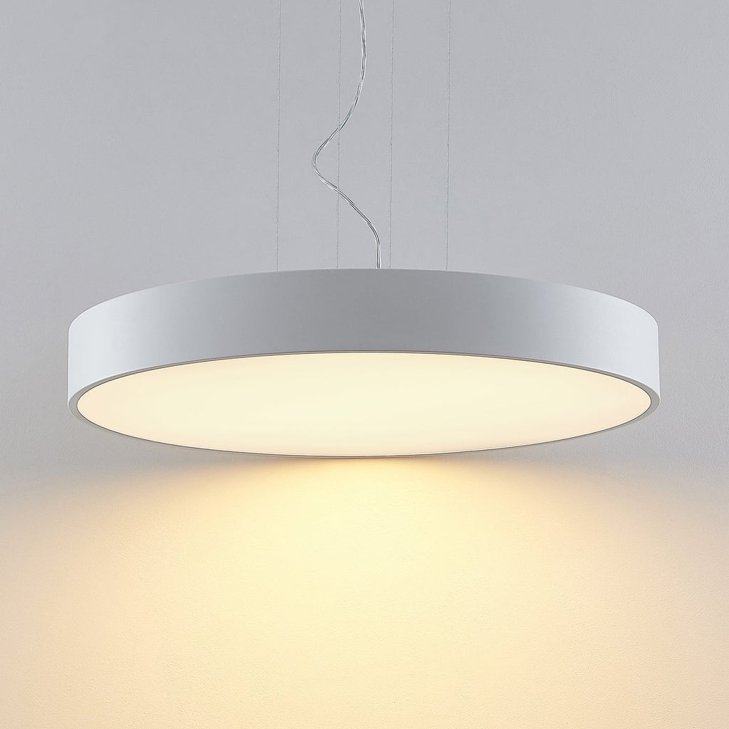 LED pendellampe Noabelle hvit metall dimbar Ø80 cm montert