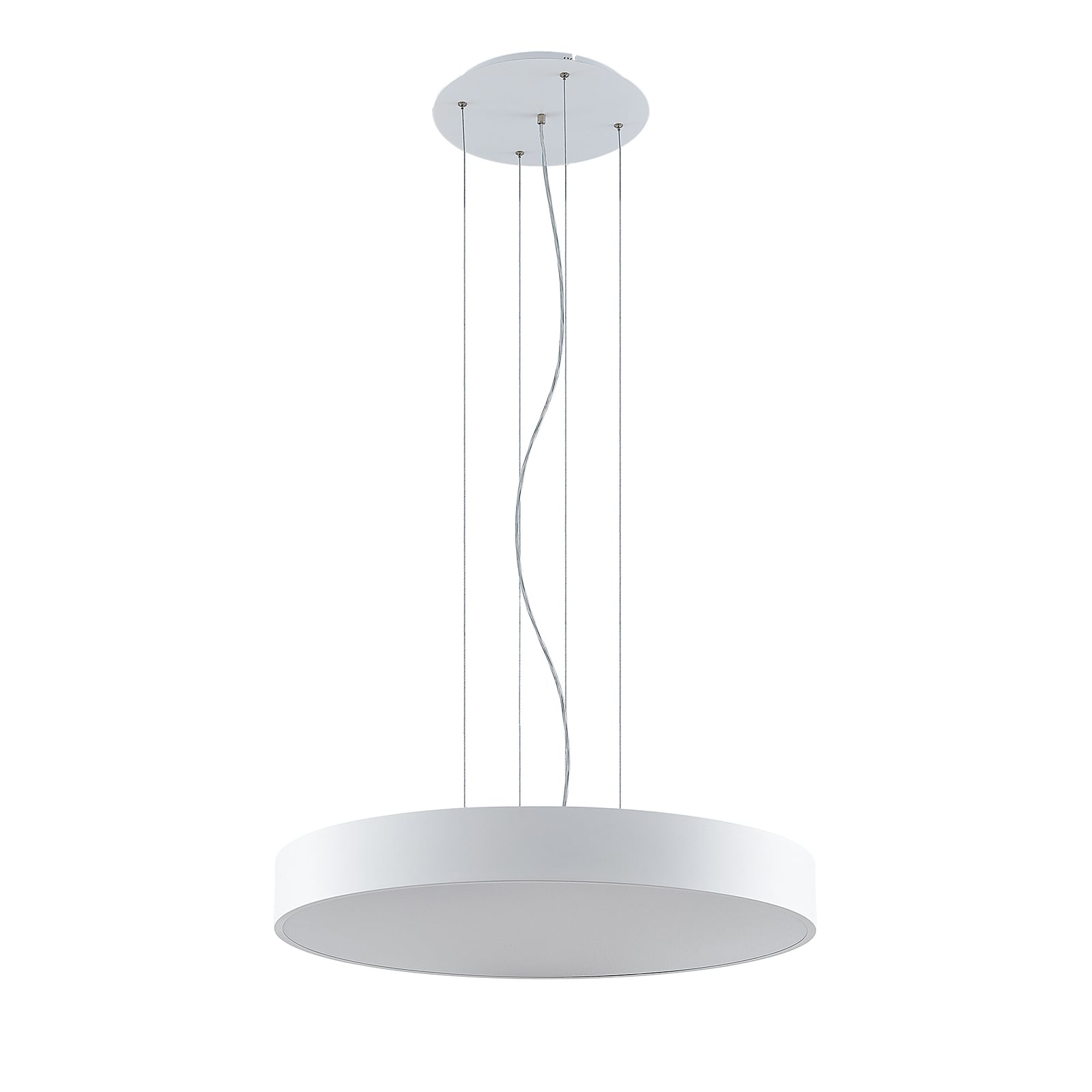 LED pendellampe Noabelle hvit metall dimbar Ø80 cm lysdetalj