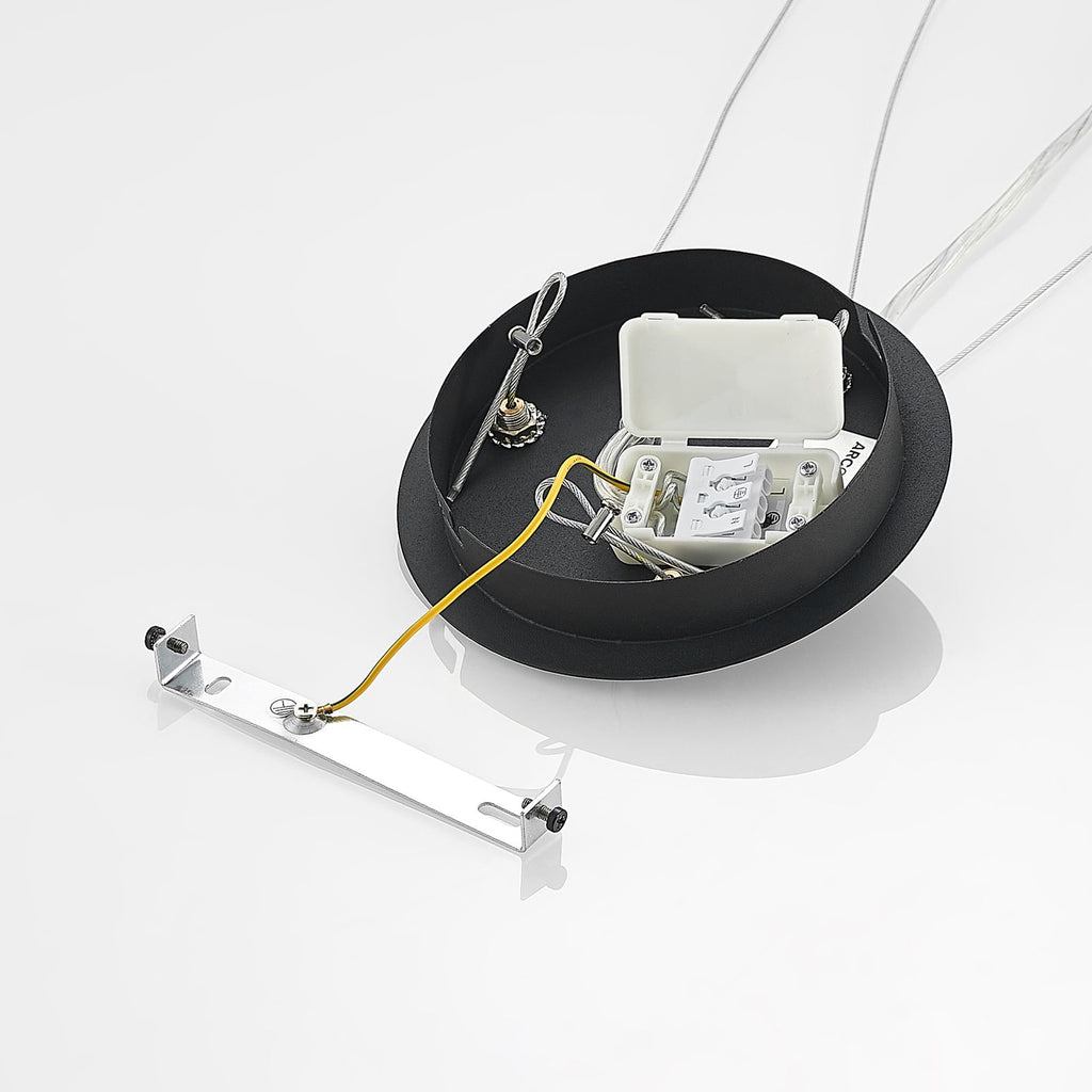 LED pendellampe Noabelle svart metall fra siden
