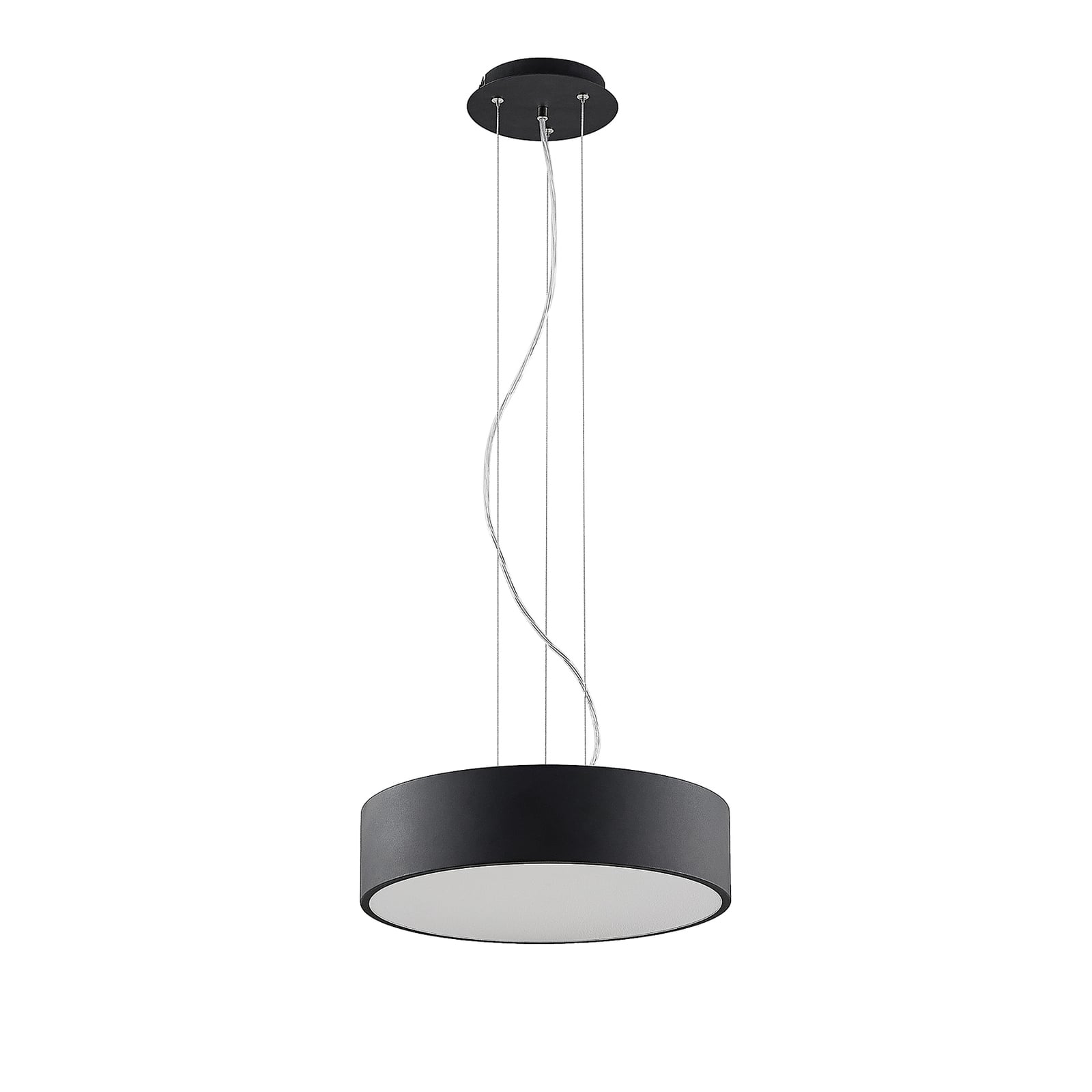 LED pendellampe Noabelle svart metall i moderne interiør