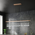 LED pendellampe Nobilis krystall dimbar 100 cm matt nikkel forfra