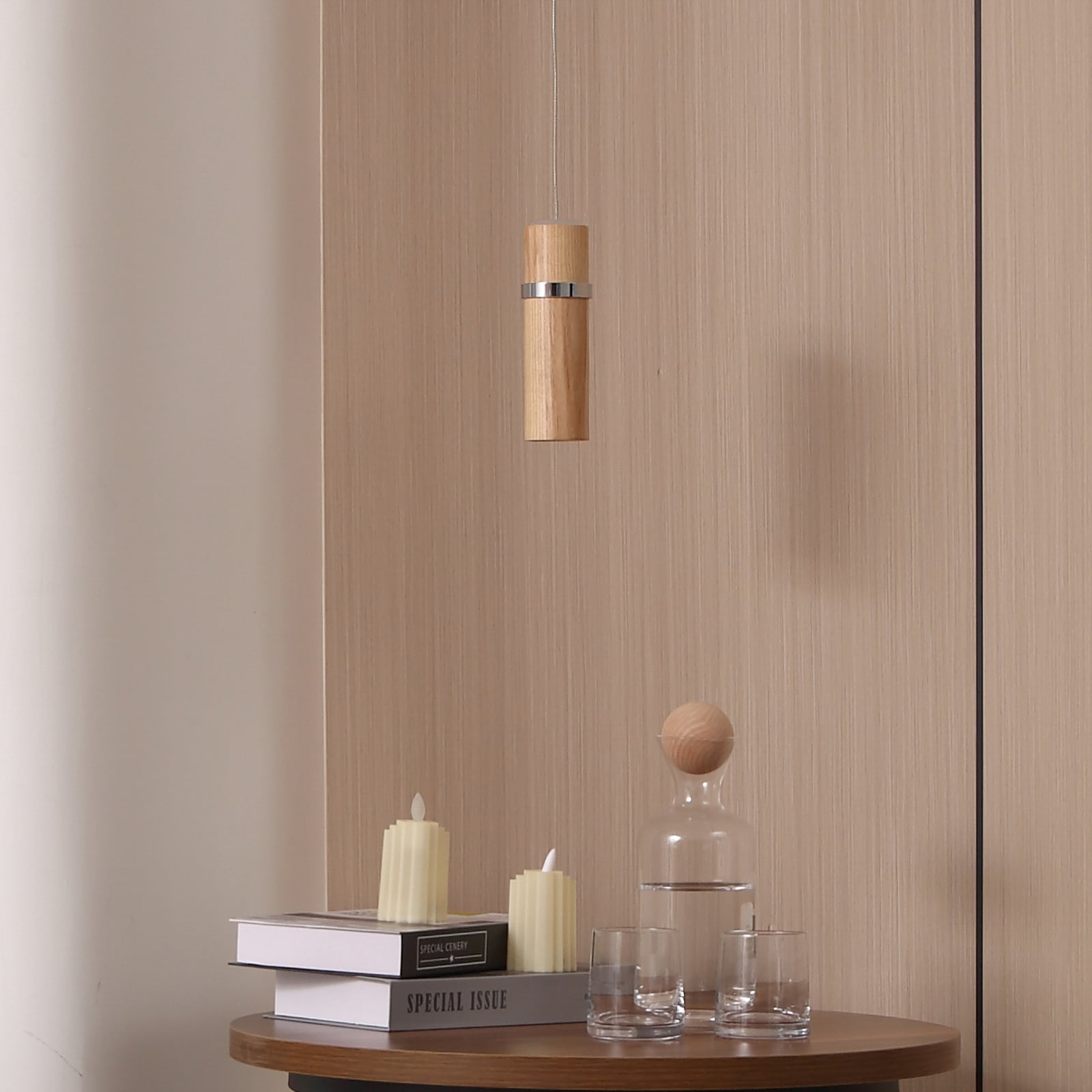 LED pendellampe Nojus tre opp og ned dimbar Ø6 cm bakside