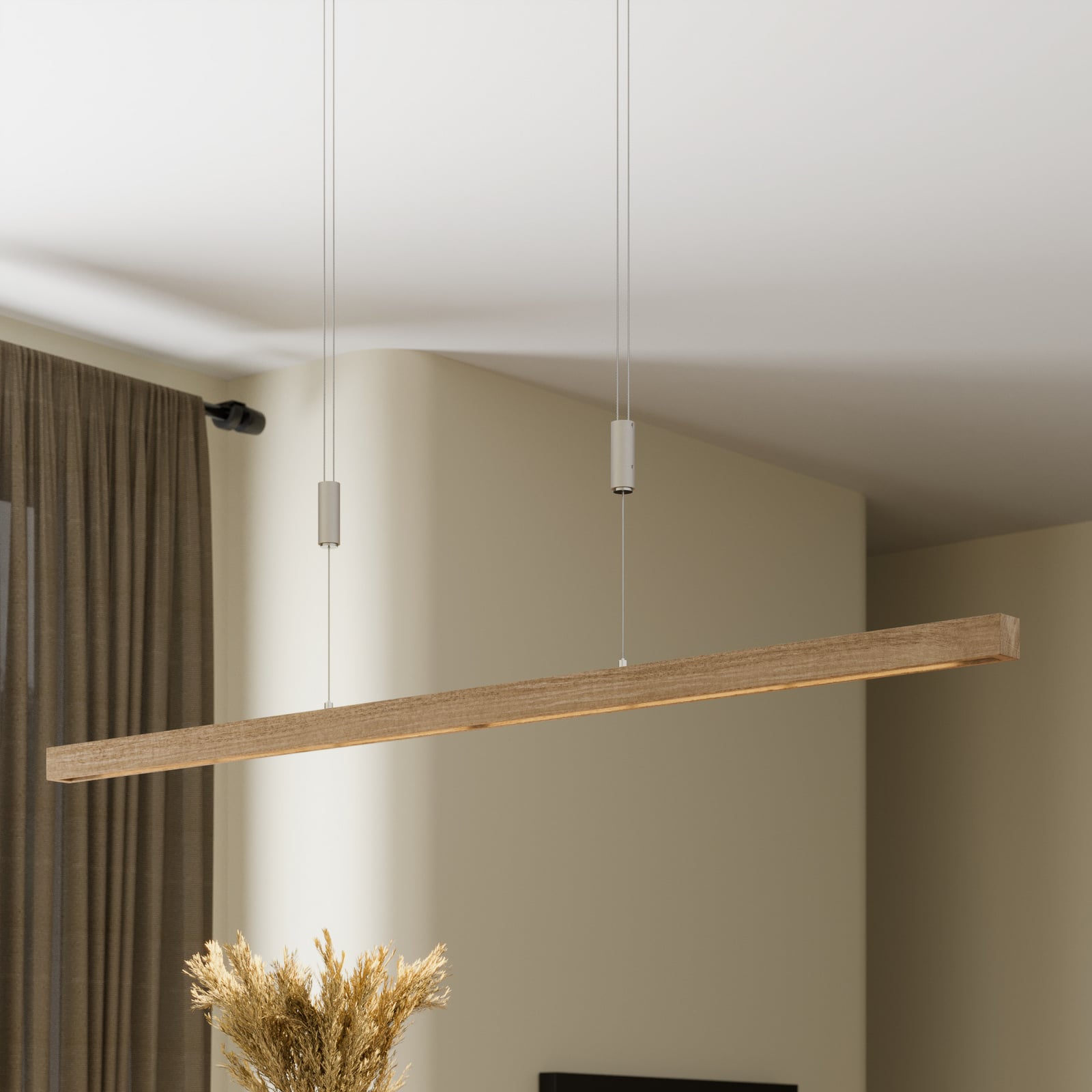 LED pendellampe Nora eik dimbar 118 cm 22W CRI>90 bakside
