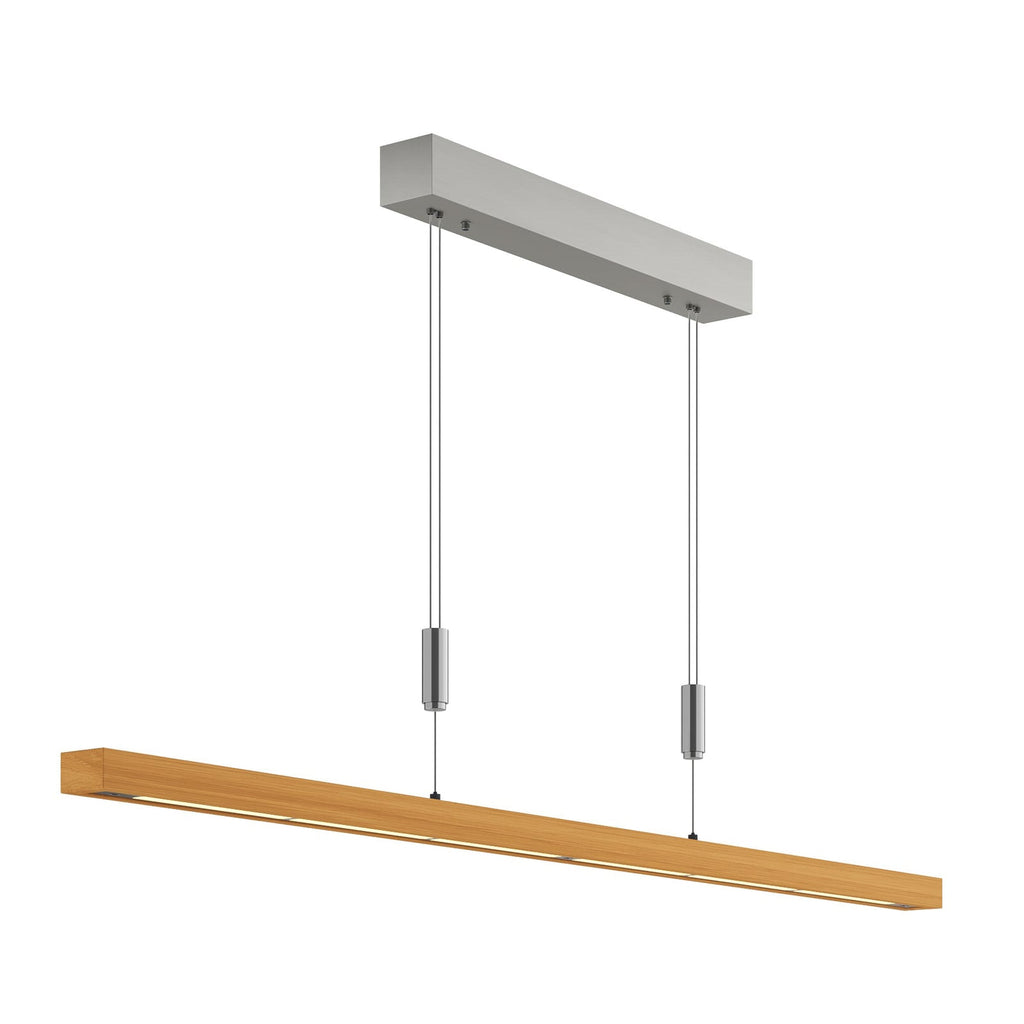 LED pendellampe Nora eik dimbar 118 cm 22W CRI>90 montert i rom