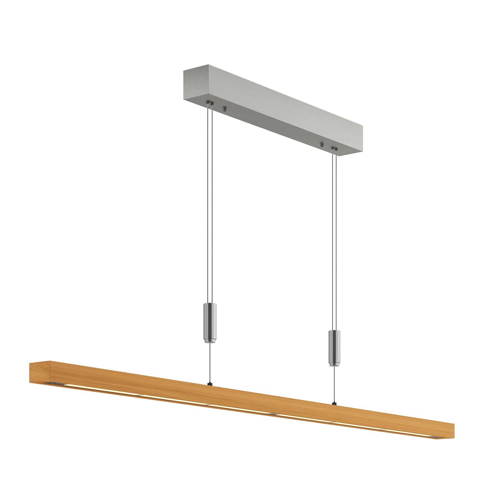 LED pendellampe Nora eik dimbar 118 cm 22W CRI>90 montert i rom