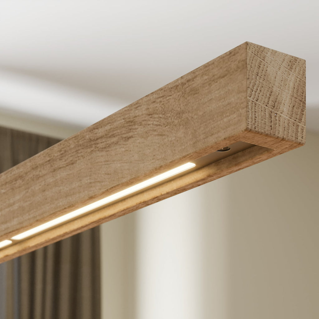 LED pendellampe Nora eik dimbar 118 cm 22W CRI>90 justerbar høyde