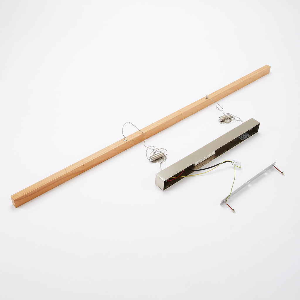 LED pendellampe Nora eik natur 158 cm dimbar dimmerkontroll