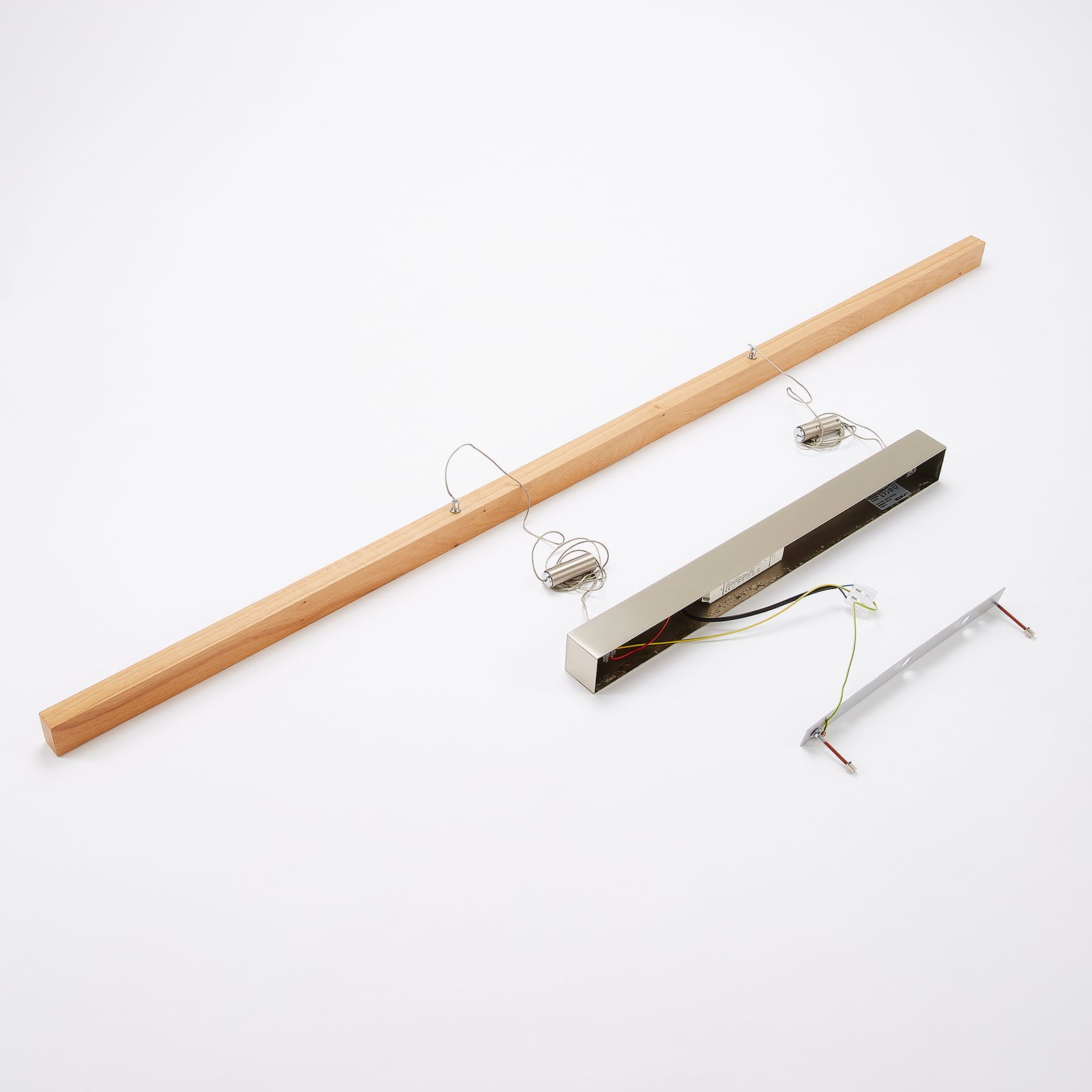 LED pendellampe Nora eik natur 158 cm dimbar dimmerkontroll