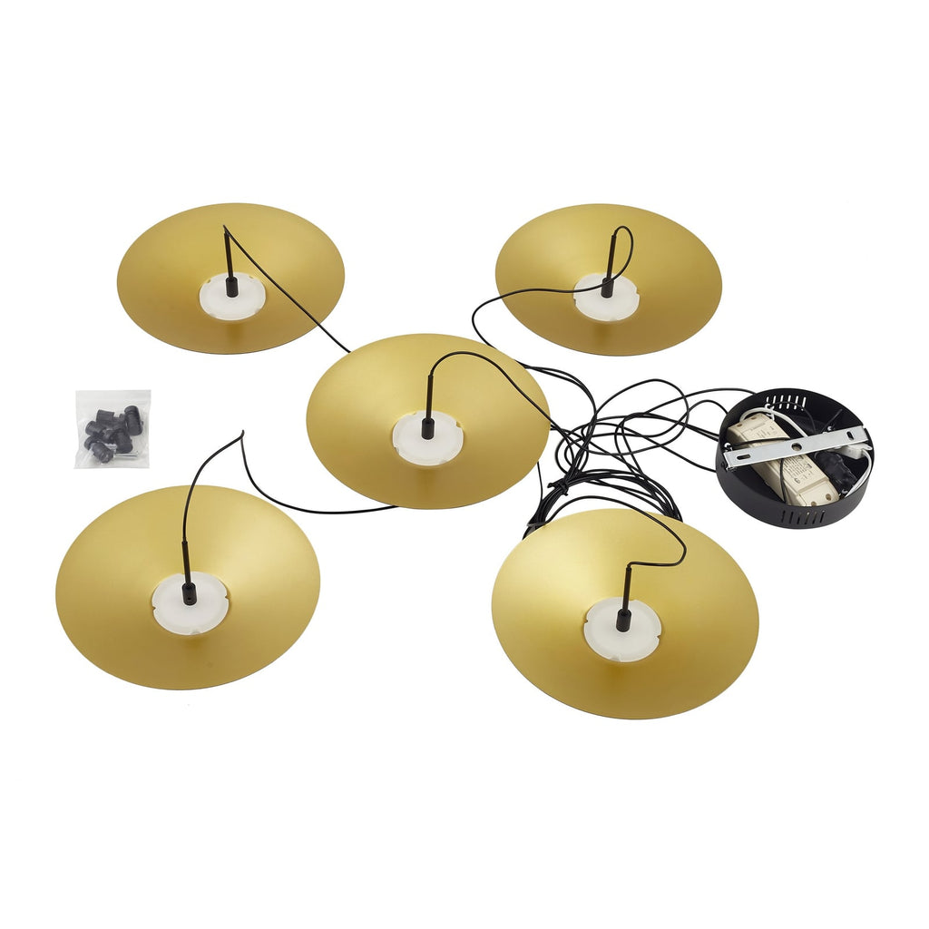 LED pendellampe Norvind 10-lys svart dimbar Ø100 cm helhetsbilde