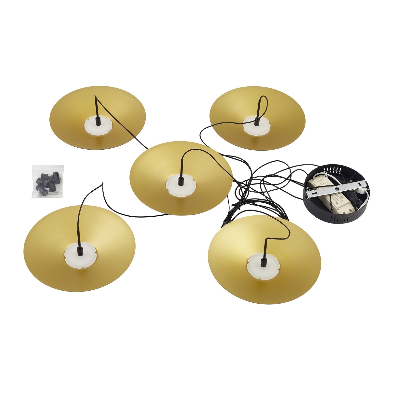 LED pendellampe Norvind 10-lys svart dimbar Ø100 cm helhetsbilde