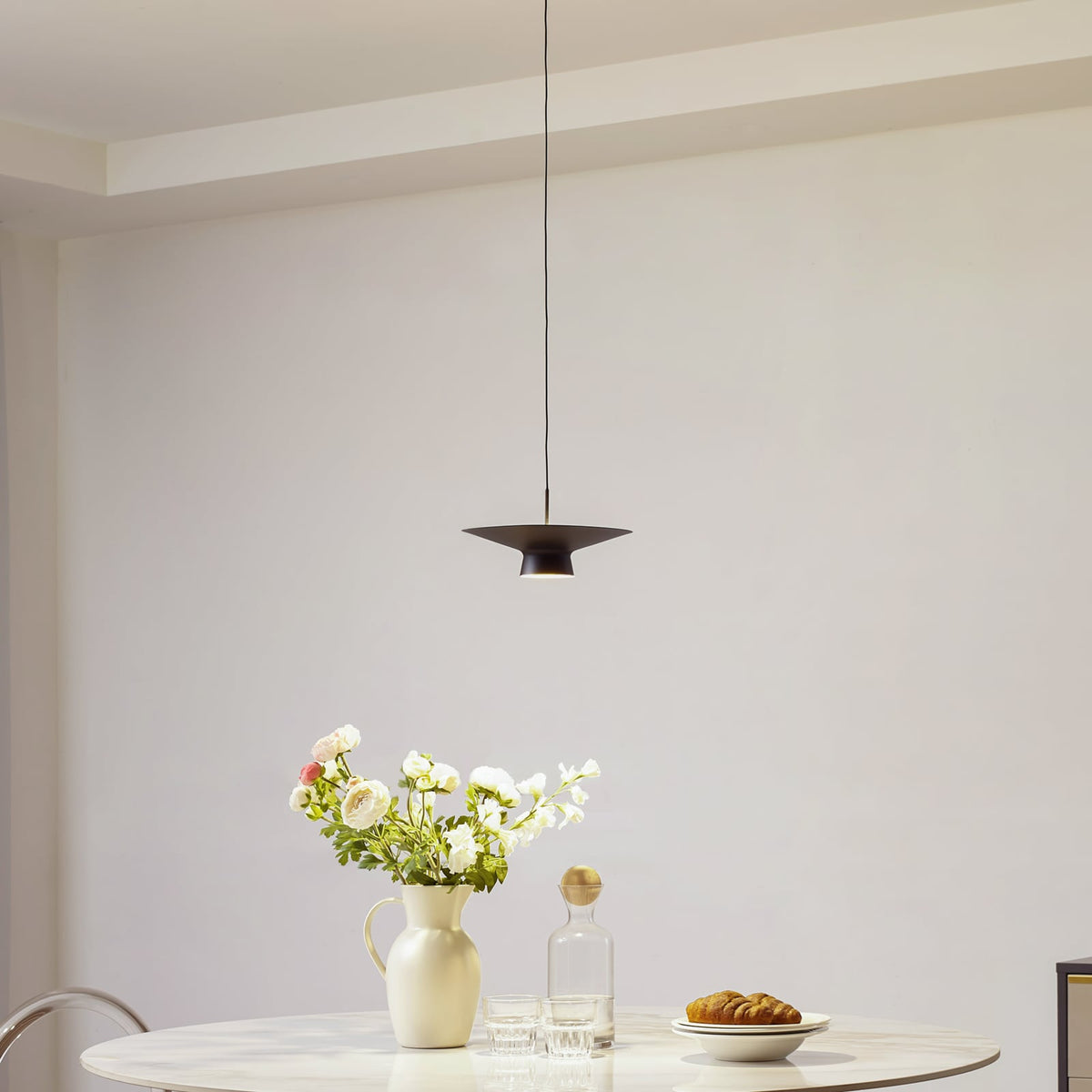 LED pendellampe Norvind 2-lys dimbar svart Ø25 cm bakside