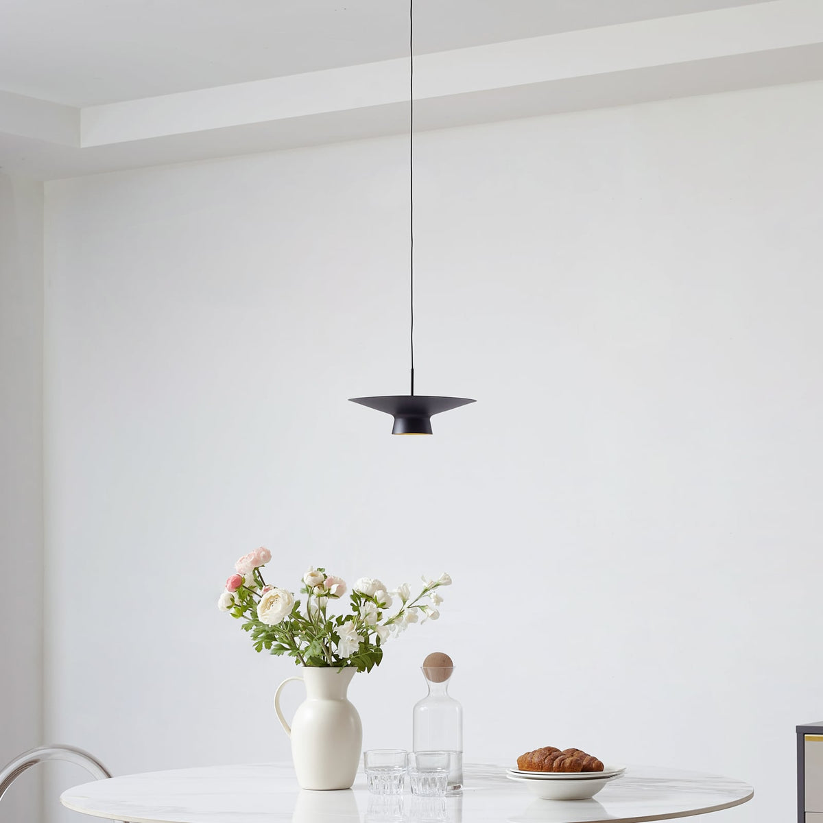 LED pendellampe Norvind 2-lys dimbar svart Ø25 cm detalj