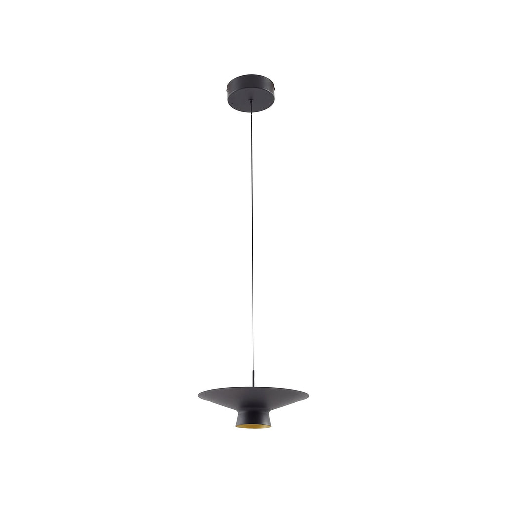 LED pendellampe Norvind 2-lys dimbar svart Ø25 cm montert i rom