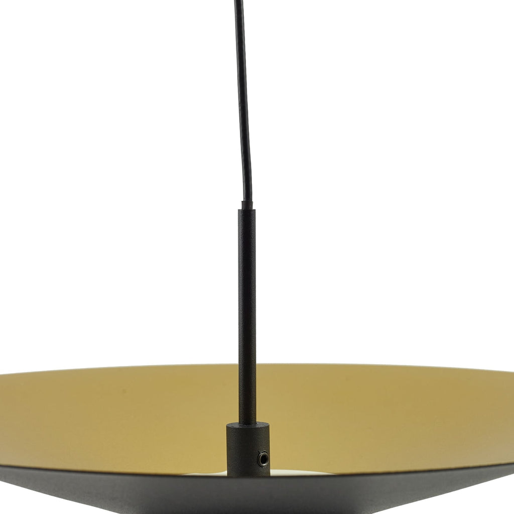 LED pendellampe Norvind 2-lys dimbar svart Ø25 cm oppheng detalj