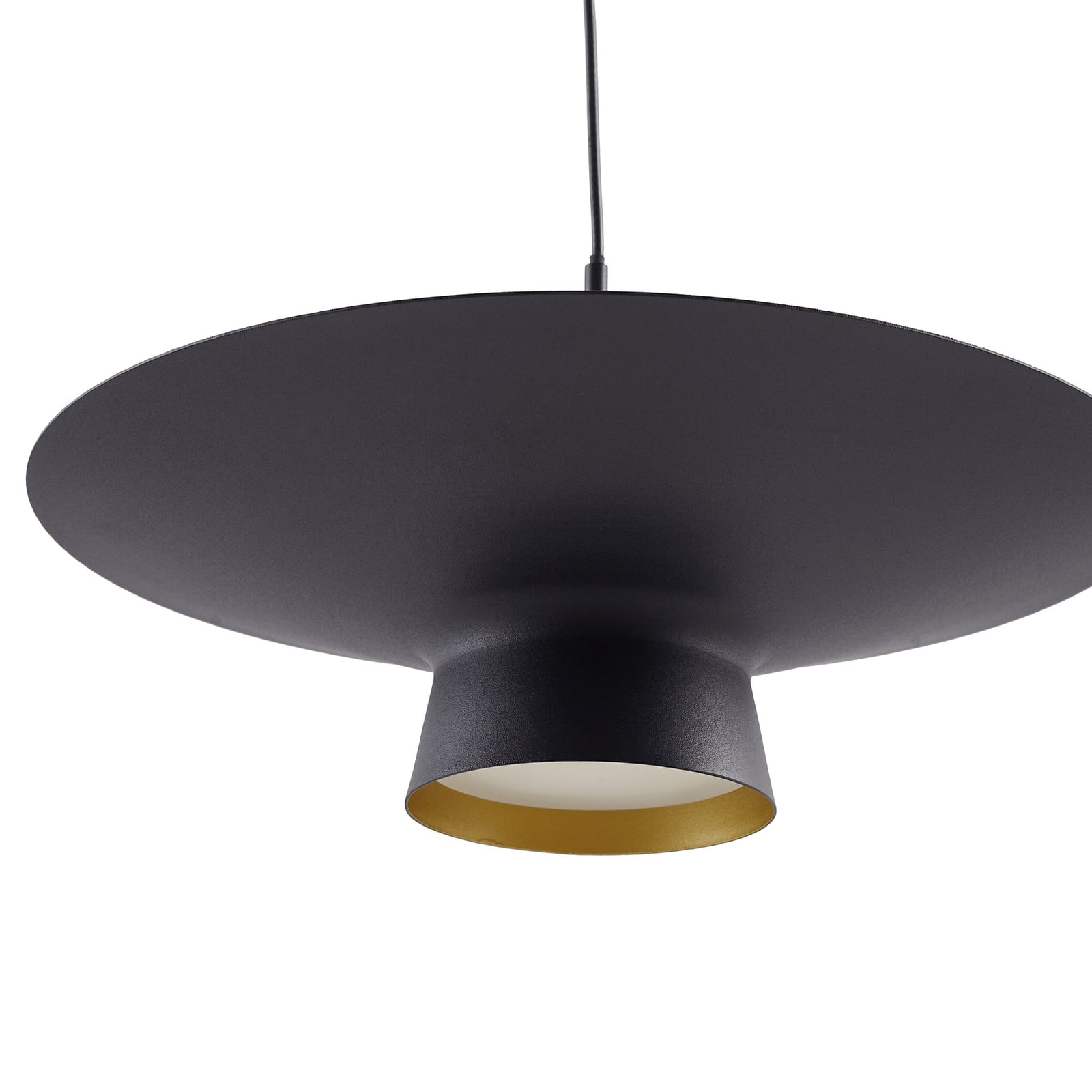 LED pendellampe Norvind 6-lys dimbar svart 120 cm sideprofil