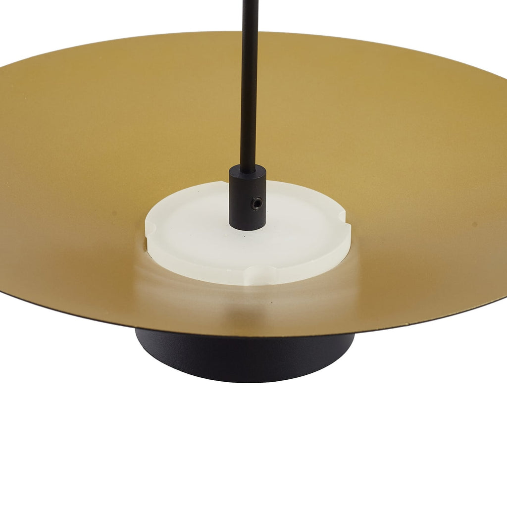 LED pendellampe Norvind 6-lys dimbar svart 120 cm lysdetalj