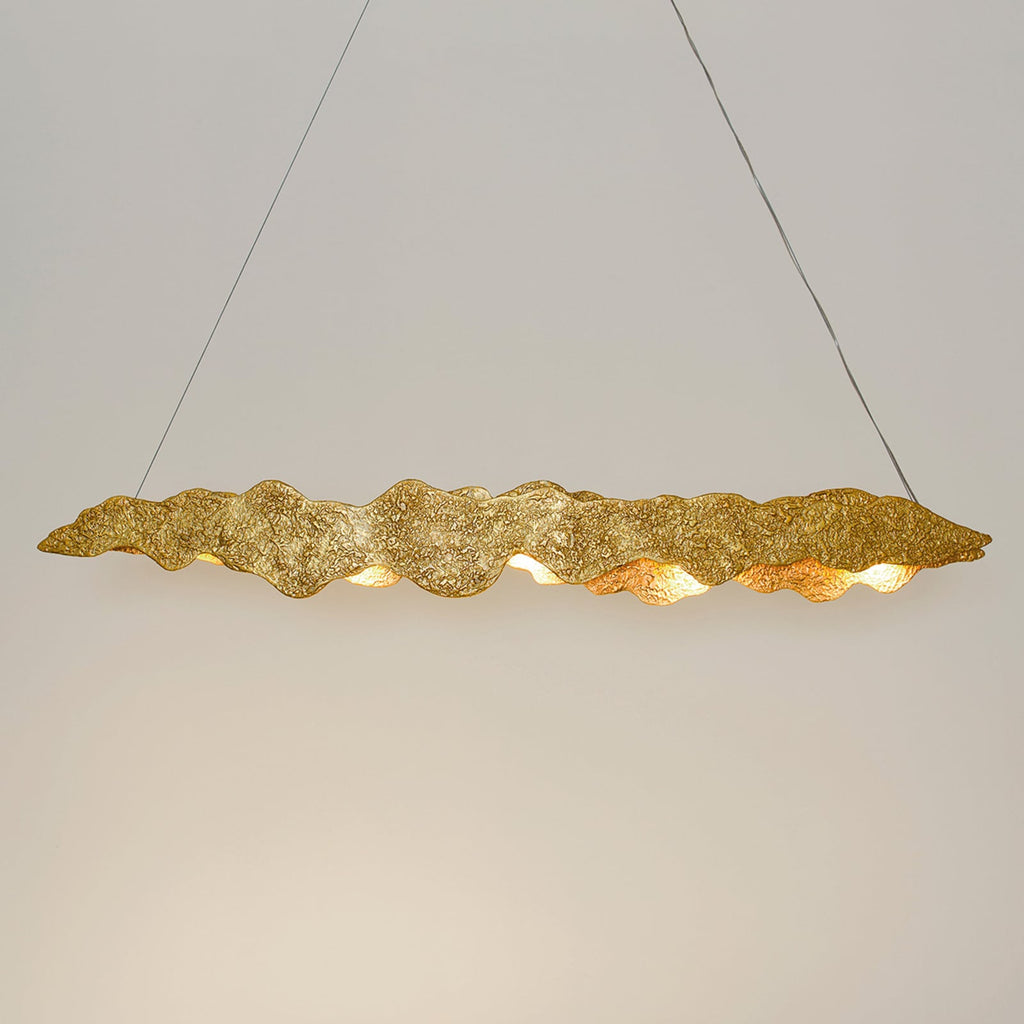 LED pendellampe Nuvola dimbar gull 112 cm forfra