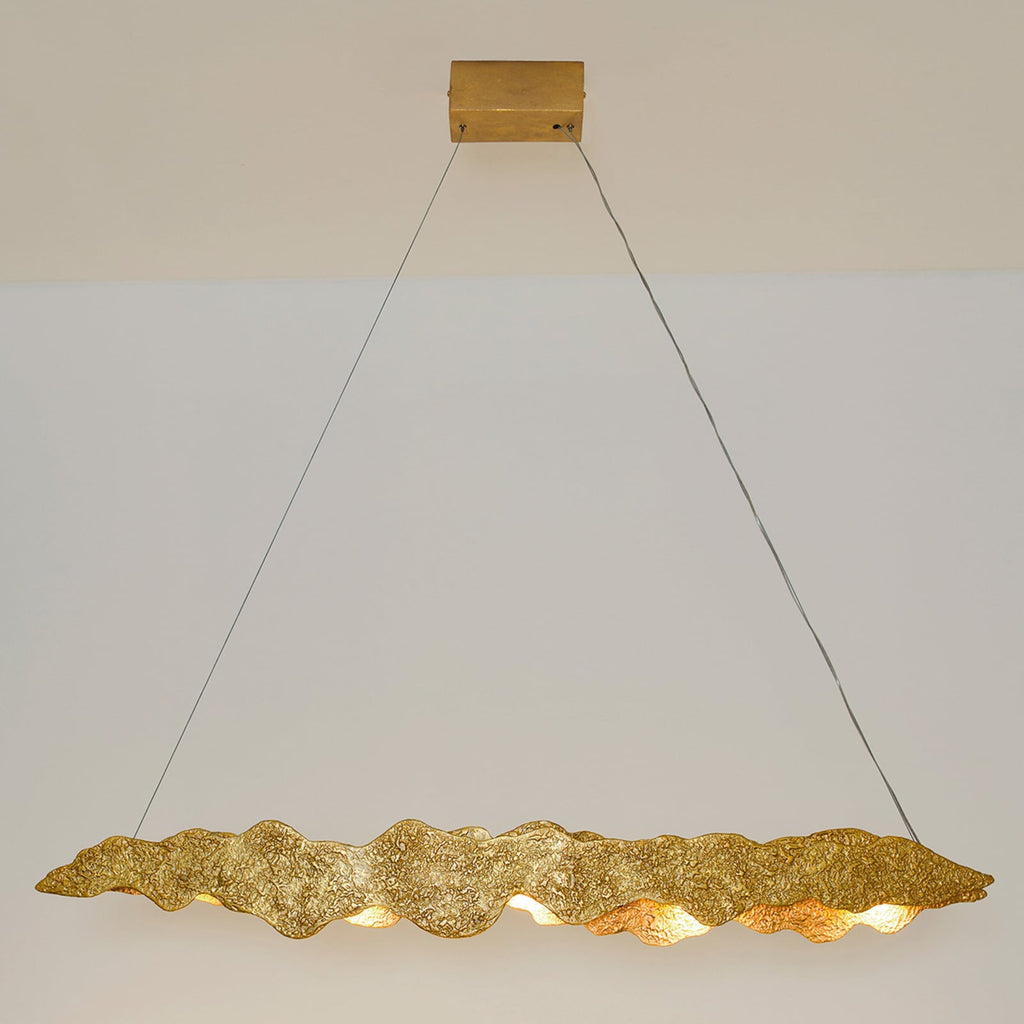LED pendellampe Nuvola dimbar gull 112 cm bakside