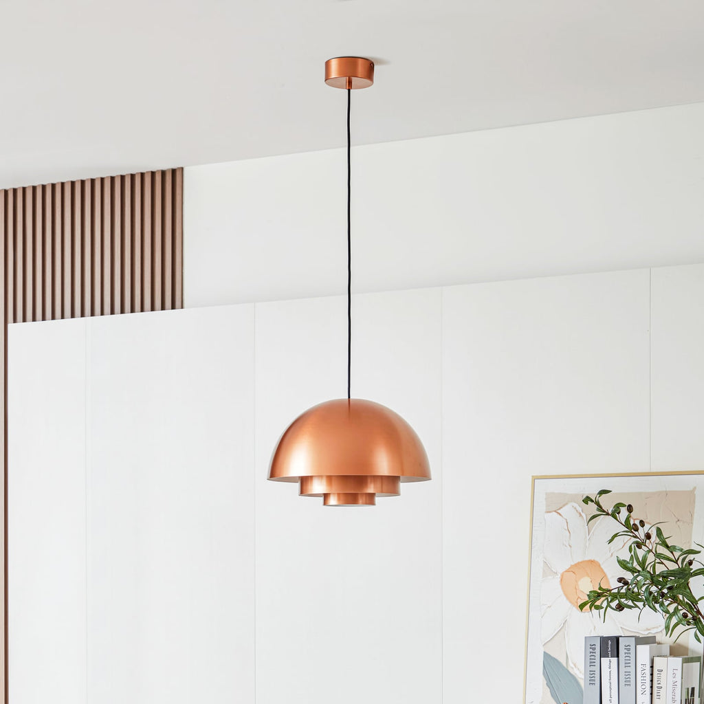 LED pendellampe Nymara kobber aluminium bakside